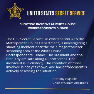 Секретная служба и полиция начали расследование стрельбы на мероприятии с президентом США