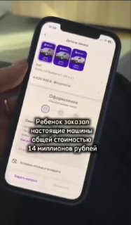 Ребёнок заказал три автомобиля на Wildberries на 14 млн рублей