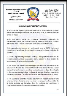 FLA заявила о взятии под контроль Кидаля и вытеснении сил МО РФ из лагеря MINUSMA