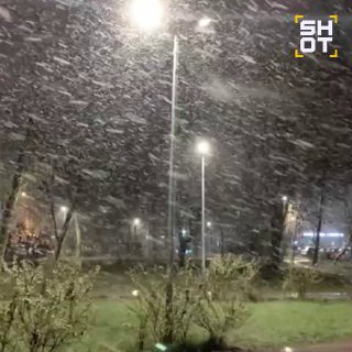 Апрельский снегопад пошëл в Москве