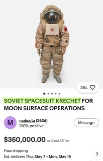 Советский скафандр для высадки на Луну выставлен на продажу на eBay