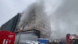 В Москве горит строящийся элитный ЖК