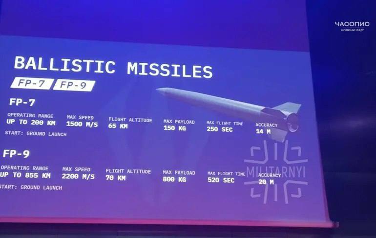 Украина представила макет ракеты FP-9 с дальностью до 855 км