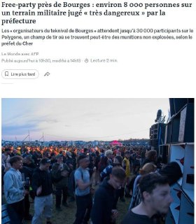 На французском военном полигоне устроили массовый рейв