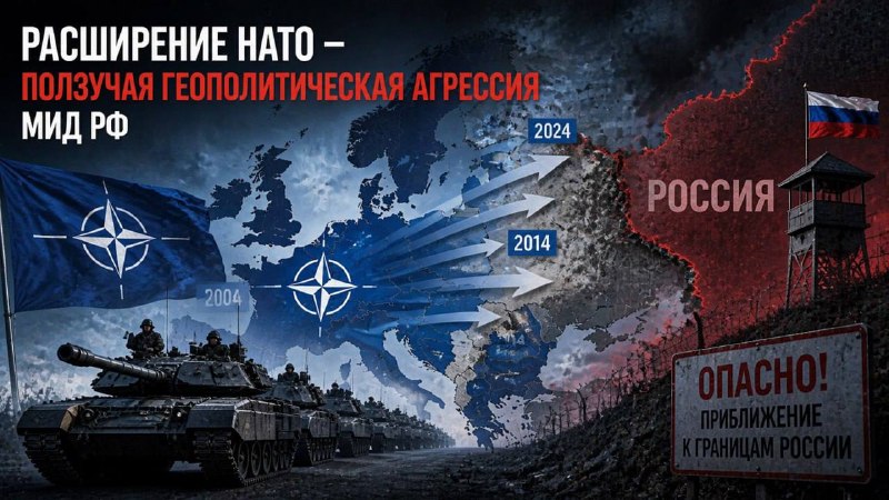МИД РФ: Расширение НАТО создает ползучую геополитическую агрессию
