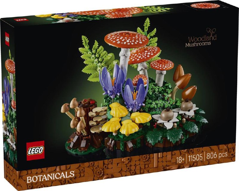 LEGO выпустит набор с грибами «Woodland Mushrooms»