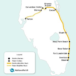 Американский аэроэкспресс Brightline во Флориде на грани банкротства