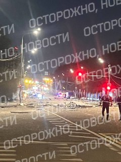 БПЛА попал в дом на Мосфильмовской улице в Москве
