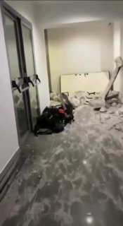 Последствия прилета БПЛА в дом на Мосфильмовской в Москве