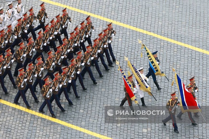 Участие военнослужащих КНА в военном параде в Москве в честь 81-й годовщины Победы
