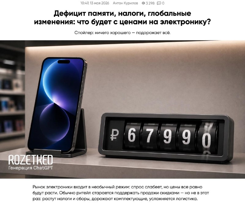 На рынке электроники ожидается рост цен