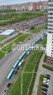На Парашютной улице из-за ремонта собралась пробка из 37 автобусов