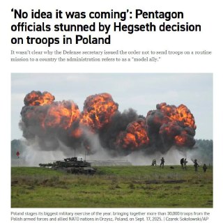 Пит Хегсет отменил приказ о переброске войск в Польшу