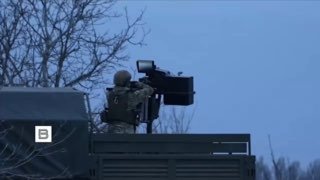 Российская мобильная огневая группа использует пулемет ЯкБ-12,7 с тепловизионным прицелом на вертолетах Ми-24