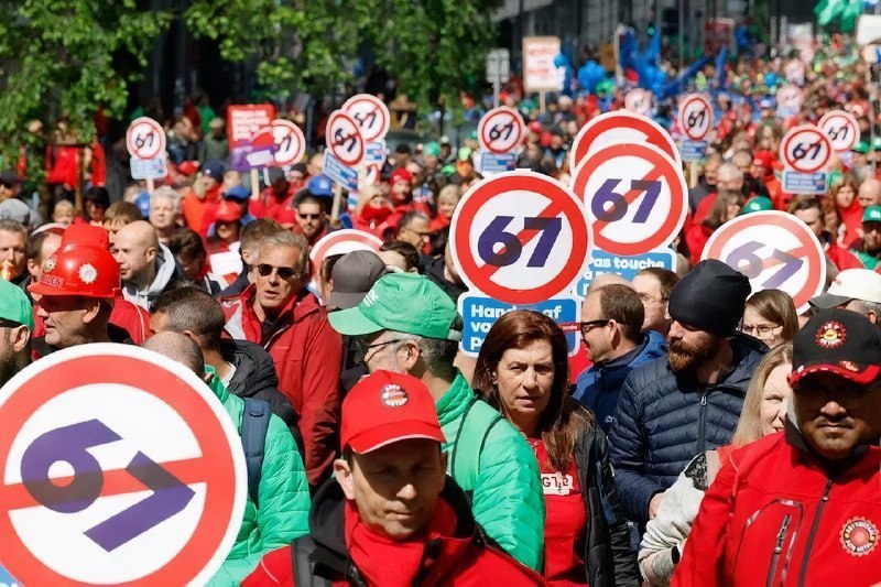 В Бельгии начались массовые протесты против повышения пенсионного возраста