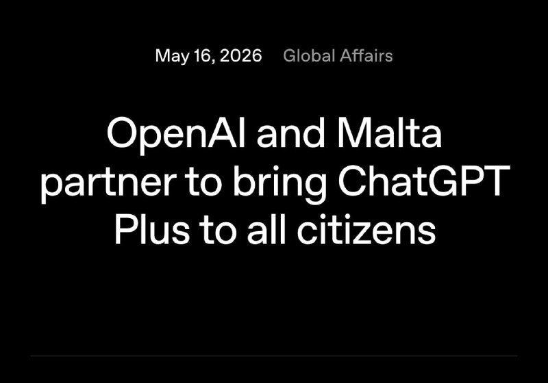 Мальта предоставит жителям бесплатный доступ к ChatGPT Plus
