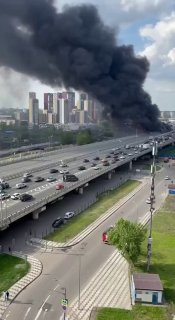 Крупный пожар на востоке Москвы в районе Амурской улицы