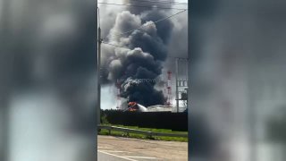 В Солнечногорске загорелся нефтепровод после попадания дрона