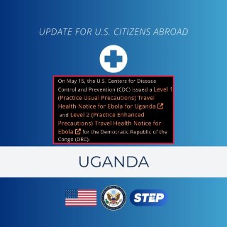 Госдепартамент США рекомендовал гражданам проявлять осторожность при поездках в ДРК и Уганду из-за вспышек Эболы