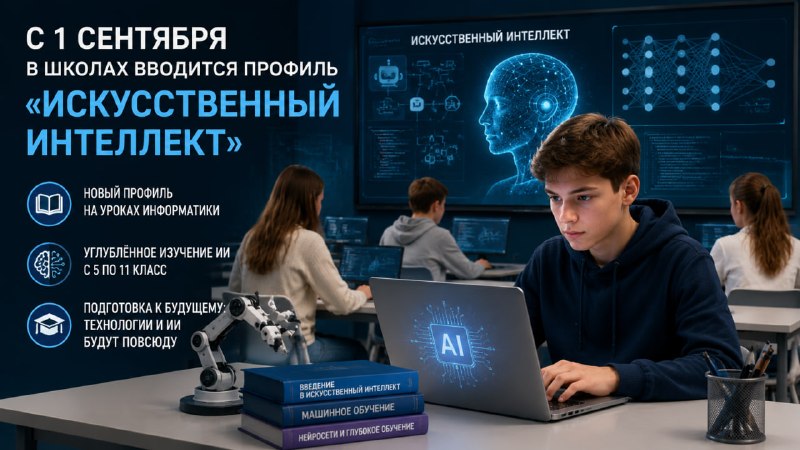 Школьники с 1 сентября начнут изучать профиль "Искусственный интеллект"