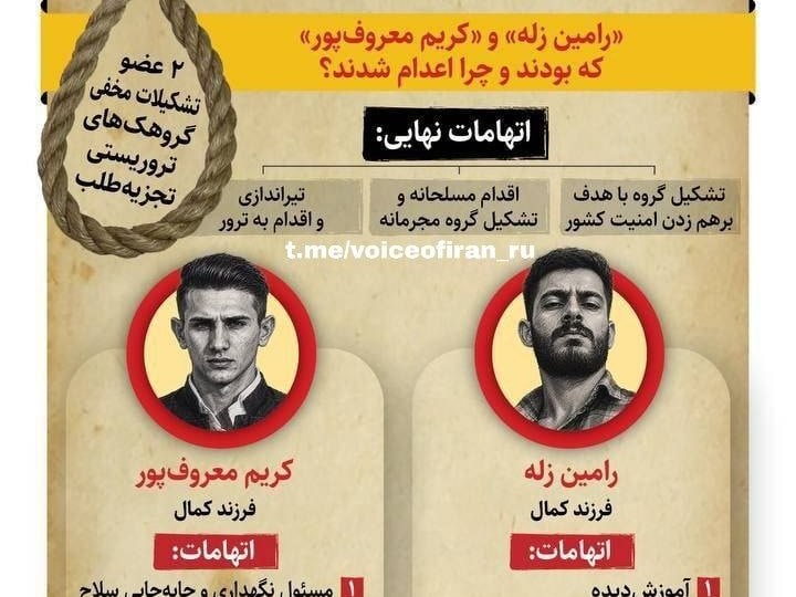В Иране казнили двух человек, обвинённых в сотрудничестве с Израилем
