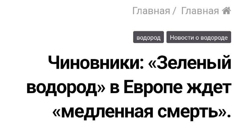 Гендиректор Sunfire призвал спасти европейскую водородную отрасль от конкуренции с Китаем