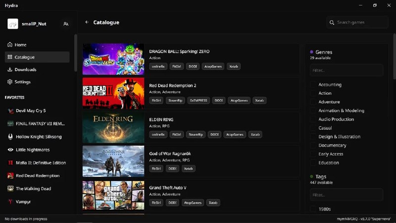 Лаунчер Hydra выпустил обновление с режимом Big Picture и улучшенной производительностью