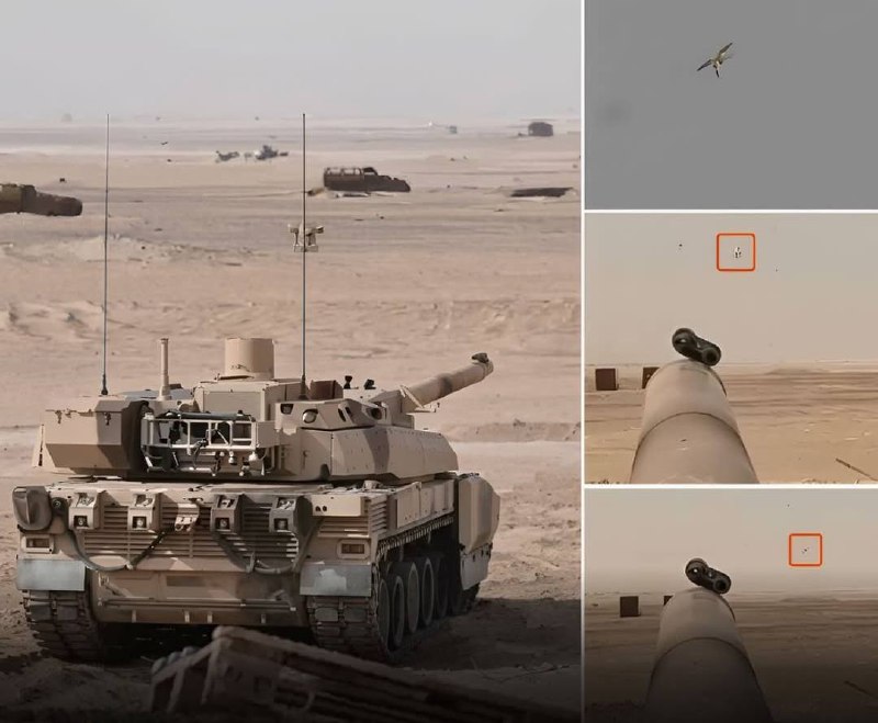 Танк Leclerc сбил FPV-дрон с помощью специальных снарядов во время учений