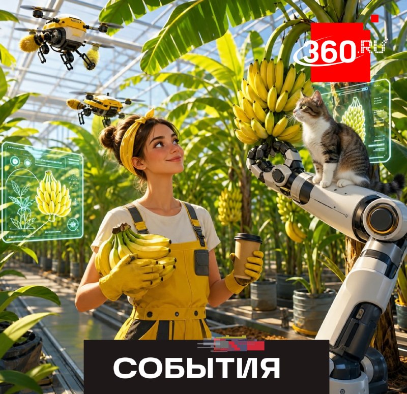 В Сочи собрали первый урожай бананов из ИИ-теплиц