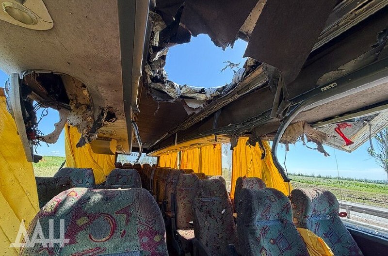 Удар дрона ВСУ по автобусу под Донецком: водитель скончался от сердечного приступа