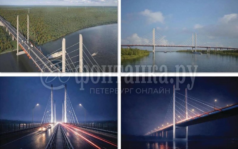 Проектировщик КАД-2 показал проект неразводного моста через Неву в районе Отрадного
