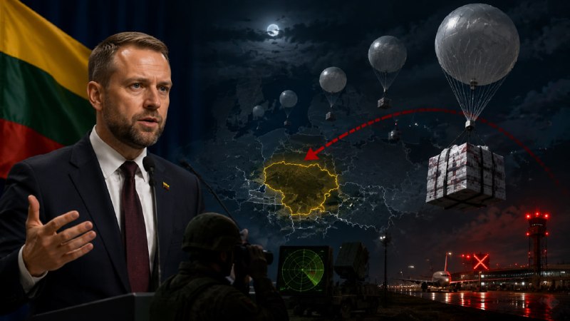 Министр обороны Литвы назвал полеты воздушных шаров из Белоруссии угрозой нации