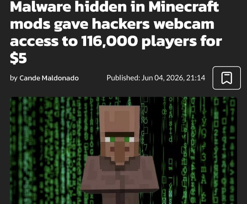Школьники создали хакерскую сеть через моды для Minecraft, взломав 116 тысяч ПК