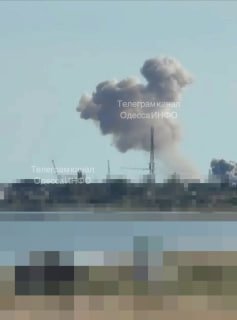 Видео первых ракетных прилётов в Затоке Одесской области