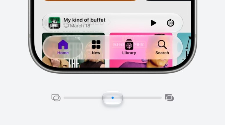 Apple добавит настройку эффекта «жидкого стекла»