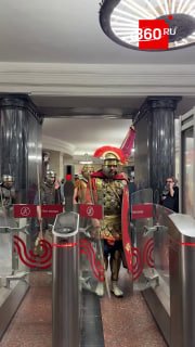 Рыцарей заметили в московском метро