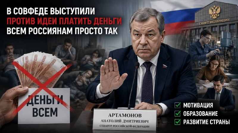 В Совфеде выступили против идеи платить деньги всем россиянам просто так