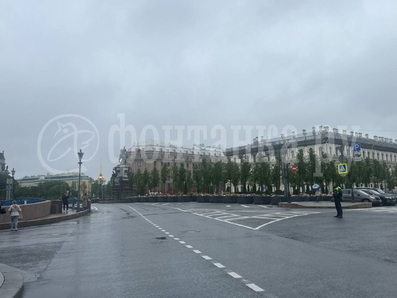 В центре Санкт-Петербурга из-за перекрытий улиц скопились пробки
