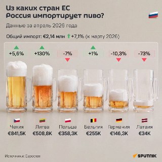 Литовское пиво стало хитом российского импорта на фоне сокращения поставок из Европы