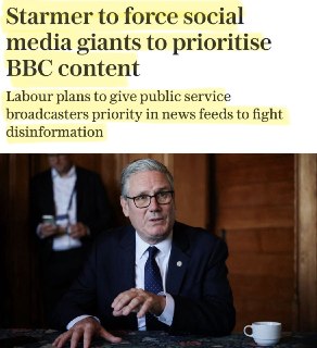 Британское правительство планирует обязать соцсети размещать контент BBC, ITV и Channel 4