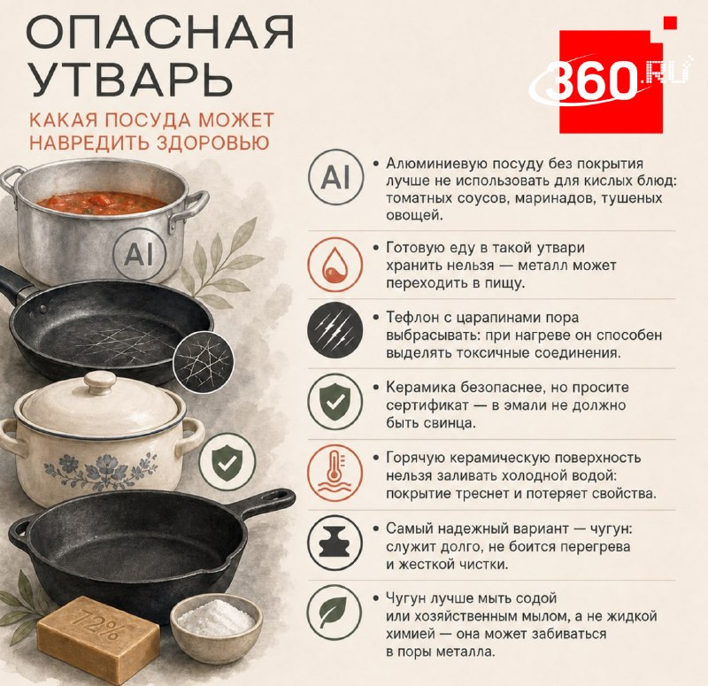 Химик объяснил, какая кухонная посуда может вредить здоровью