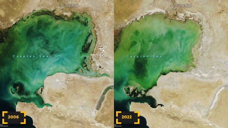 Каспийское море может повторить судьбу Аральского моря из-за стремительного обмеления