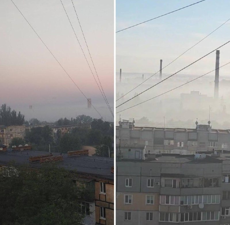 В Кривом Роге из-за пожара на мусорном полигоне образовался сильный смог