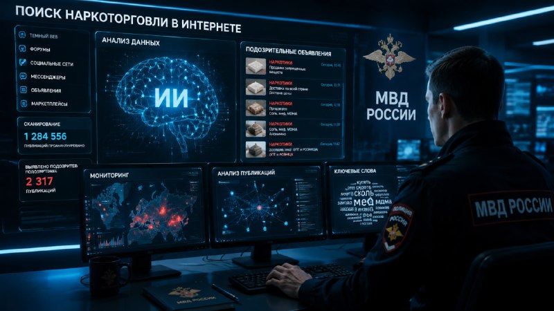 ИИ помогает московской полиции искать объявления о продаже наркотиков в интернете