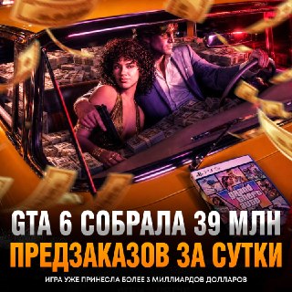 GTA 6 собрала 39 миллионов предзаказов менее чем за сутки