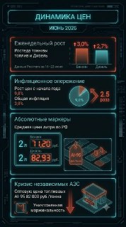 Рост цен на топливо в России превысил темпы инфляции