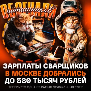Зарплаты сварщиков в Москве достигли 580 тысяч рублей в месяц
