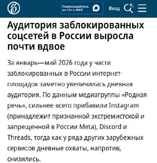 Аудитория Instagram* и Threads* выросла почти вдвое, несмотря на блокировку в России