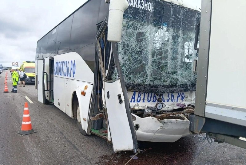 В ДТП с автобусом в Воронежской области пострадали 12 человек