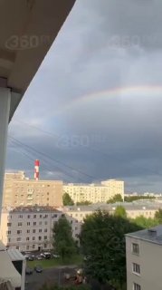 Над Москвой появилась двойная радуга